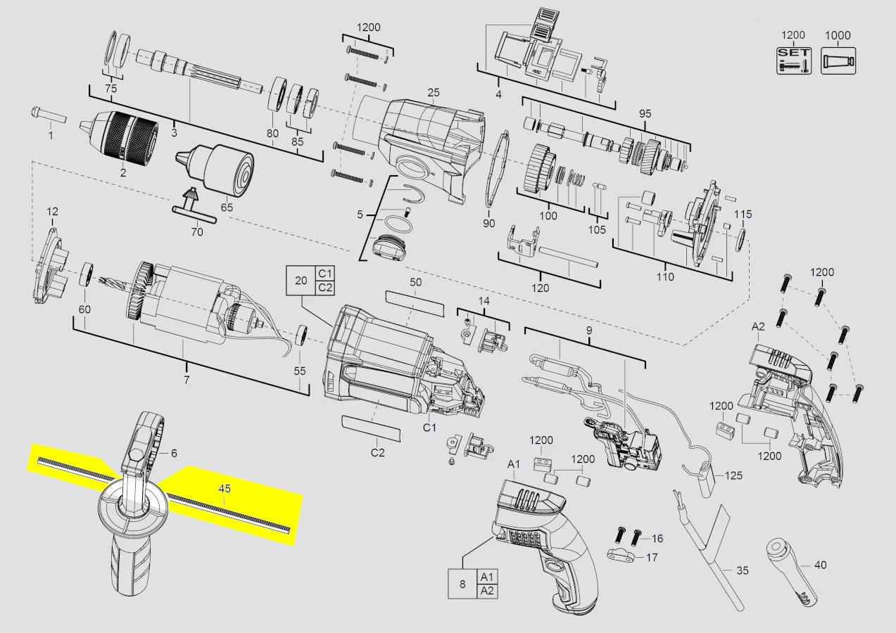 butée de profondeur réf. 4931436615 AEG